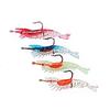 4Pcs/Set Hooks Shrimp Soft Lure Silicon Fishing Lures 6cm/3g Wobbler Fishing Artificial Baits