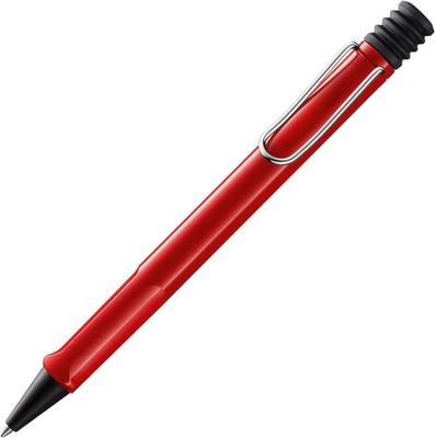 LAMY Safari Raudonas Rašiklis su Rutuliuku Ergonomiškas Vidutinio Storio Linija Patogus Ilgai Rašant Pagamintas iš Patvaraus ASA Plastiko Komplekte LAMY M 16 Keitiklis -