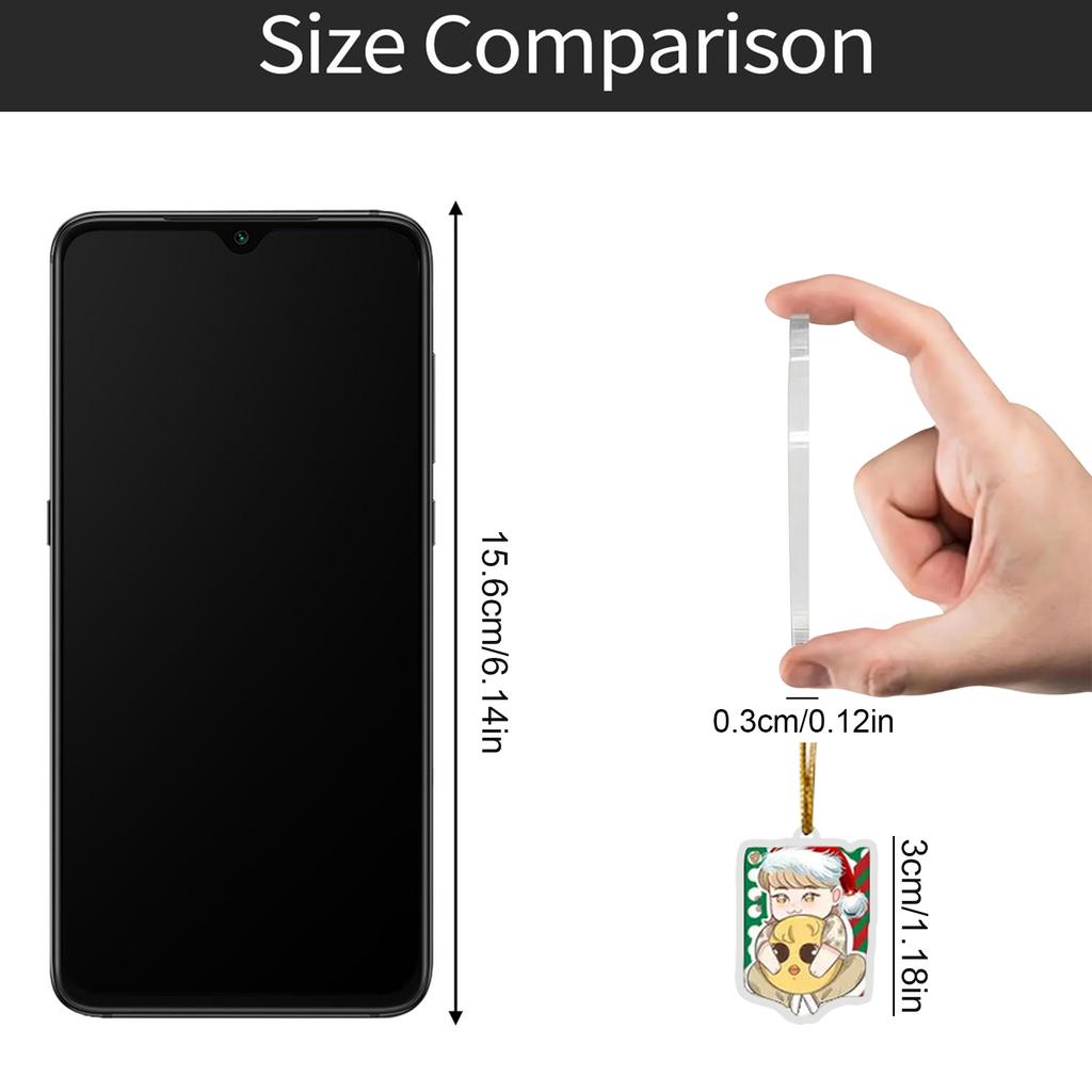 Cutie Misterioasă Acrilică Plată 2D 24 buc Pandantiv Cu Cutie Avion Cutie Misterioasă Stea Faimoasă de Crăciun, Cadou Pentru Stea