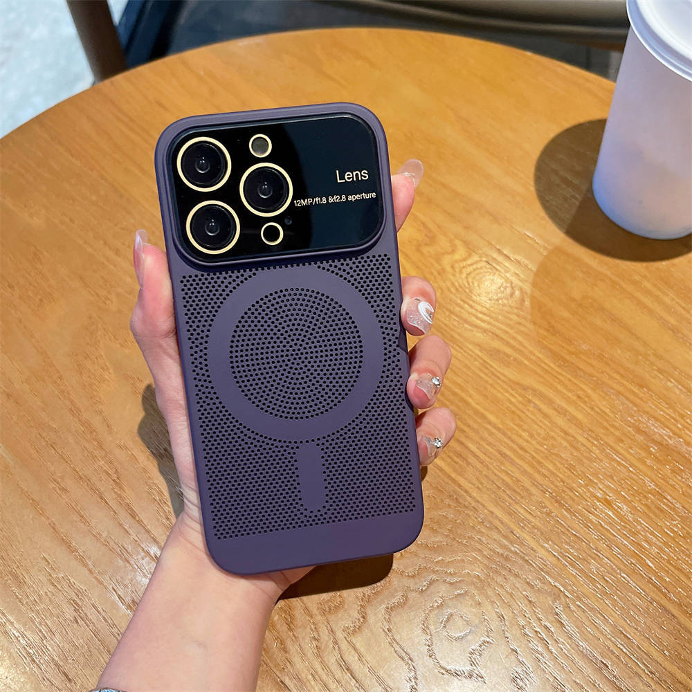 Disiparea căldurii de răcire pentru husă Magsafe pentru iPhone 13 14 Pro Max 12 Pro 11 14Plus Film complet pentru cameră, metal, capac dur ultra subțire