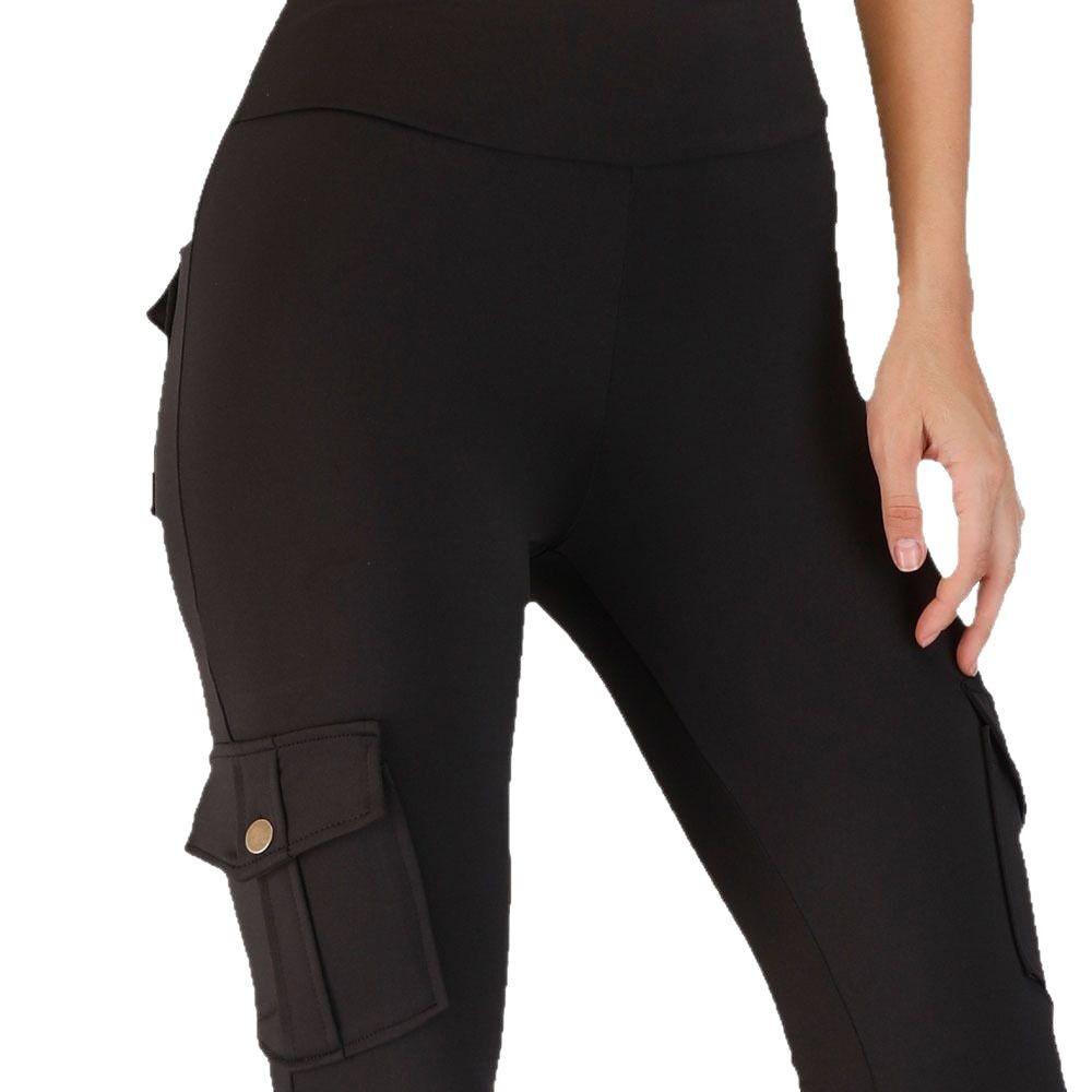 Plus Size Women's Multi-pocket Sports Leggings for Cycling, Archery, and Outdoor Activities