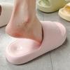 Unisex rutschfeste Badezimmer Hausschuhe Weiche Sohle EVA Kissen Slides Sommer Flache Strandsandalen Damen Dicke Plateau Wolkenpantoffeln