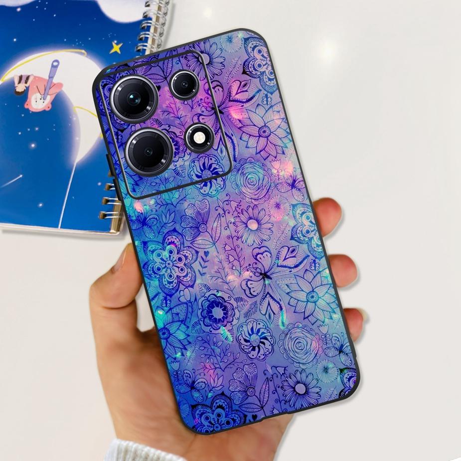 For Infinix Note 30i Case X6716 Stylish Cat Flowers Painted Cover Soft Silicone Phone Case For Infinix Note 30 Pro Note30 Bumper