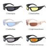 New Arrival Moon Rectangular Trend Sunglasses Women Man Cycling Outdoor Sports Vintage Hip Hop Punk UV400