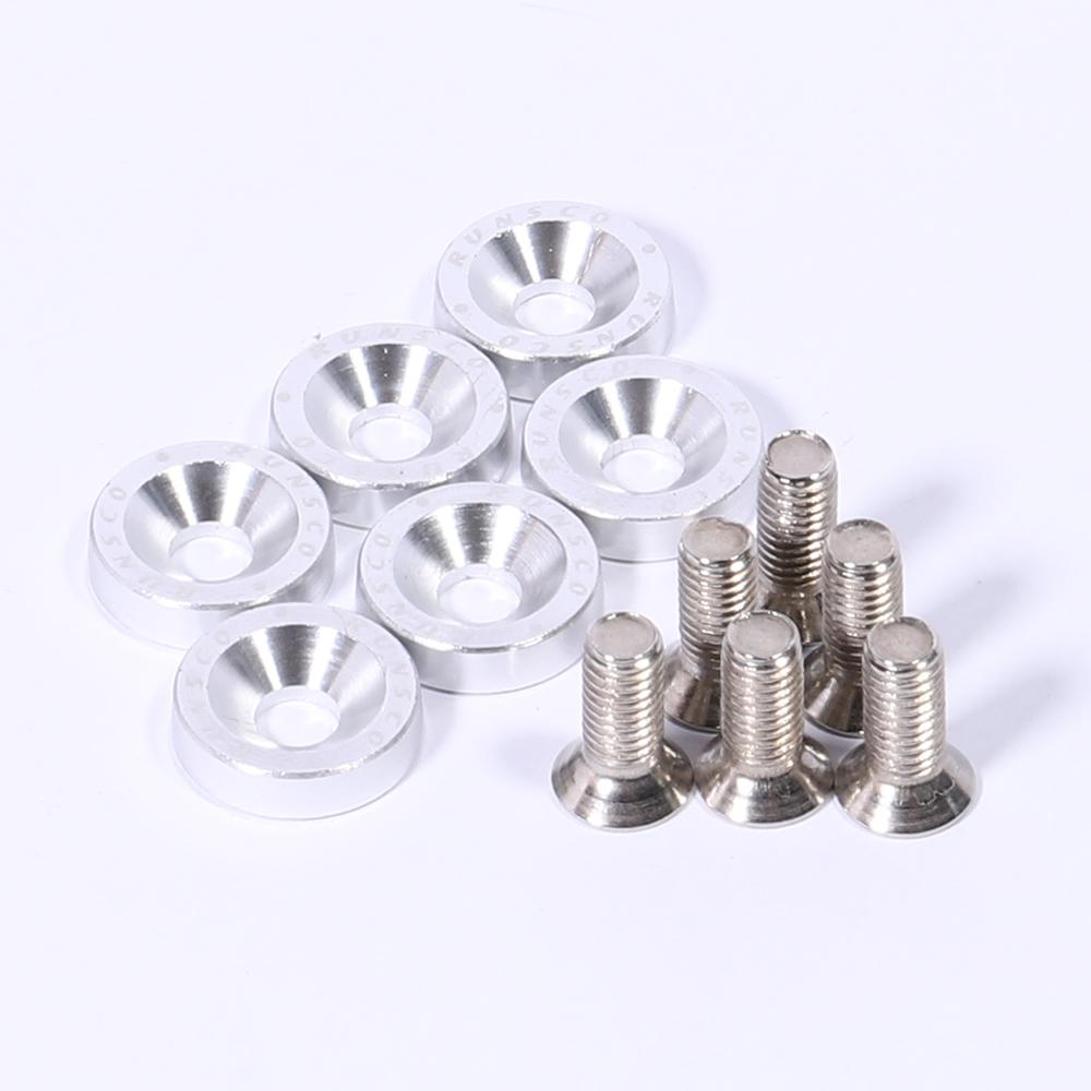 Aluminum M8 Fender Washers and Bolt Engine Washer Bolts for Honda Nissan Bmw Tuning Car Universal 6Pcs/Pack