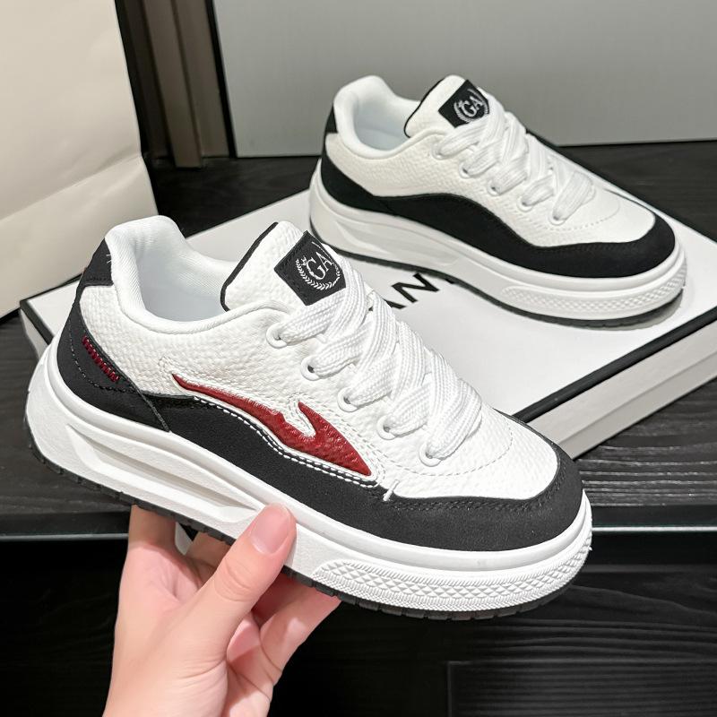 Весна и Осень новая спортивная и повседневная платформа ins кожаные одиночные туфли кеды 35