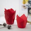 50 Stück Tulpen Muffin Blume Form Becher Einwegpapier Feiertagsparty Cupcake Förmchen Küche