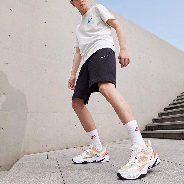 Nike T Shirts Men's Sail White Crew Neck Moderate Straight Fit DB5265-133