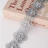 Width 6cm Flower Pearl Lace Double-Layer Six Petal Design Lace Trim Beaded Decoration Embroidered Lace Bridal Accessories