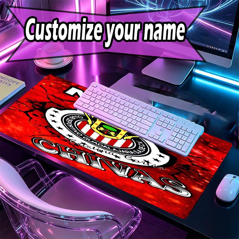 Kişiye Özel İsimli Club Deportivo Guadalajara Desenli Mouse Pad, Dizüstü Bilgisayar Masa Matı, Ev İçin Dekoratif Masa Matı Klavye Altlığı Hediye