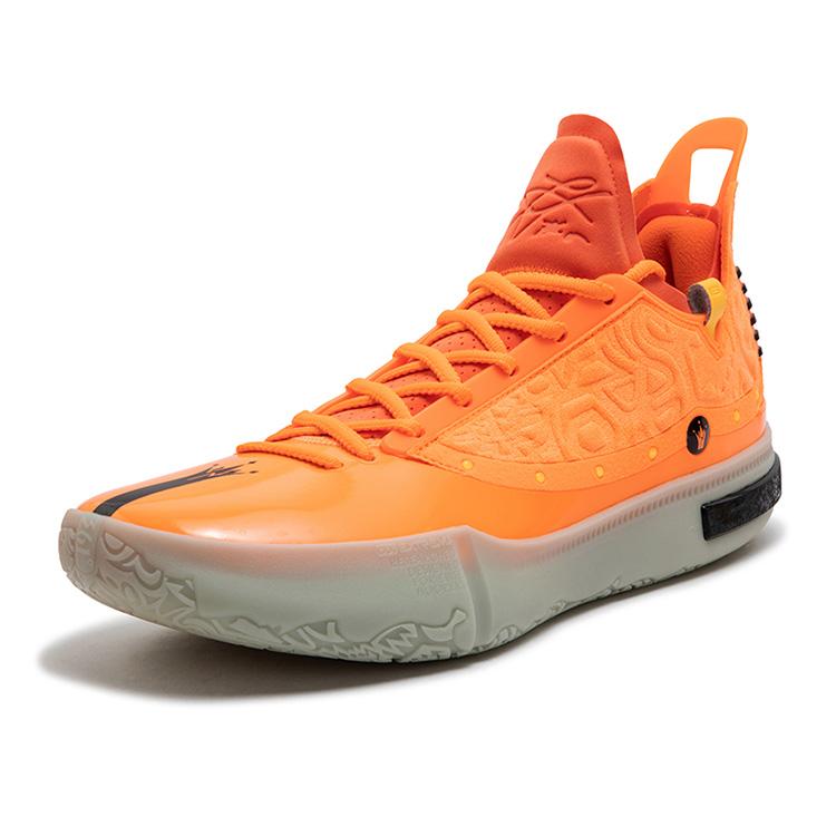 New 361° Anti Slip Wear Resistant Low Top Basketball Shoes Men's Fluorescent Laser Orange 672511103-7
