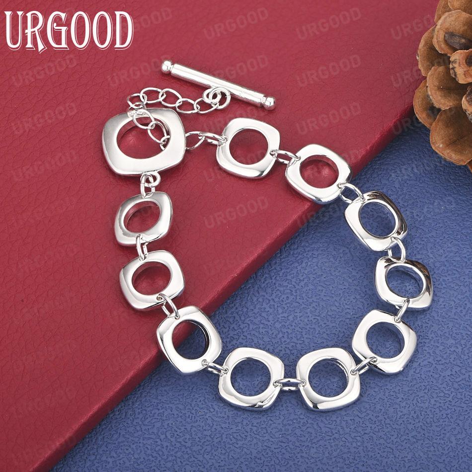 Bijuterii de nuntă la modă cu lanț pătrat clasic din argint 925