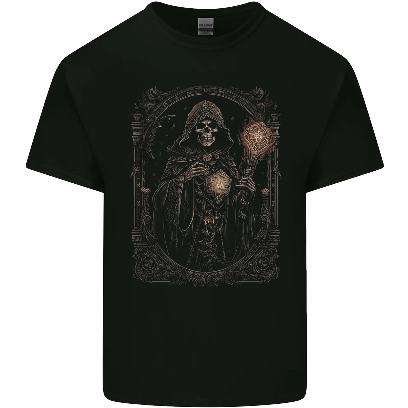 Gothic Grim Reaper Goth Heavy Metal Skull 11 Kids T-Shirt Childrens L