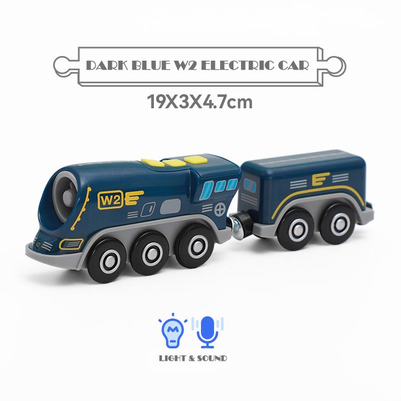 Batteriebetriebene Lokomotive Zugset Leistungsstarke Lok Kugelförmiger Elektrozug Waggons Spielzeug Passend für Biro Holzeisenbahnschiene Kindergeschenk