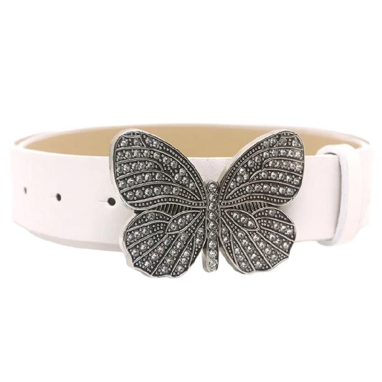 Creative Diamond Buckle Waist Belt Adjustable PU Belt for Women Jeans Skirt Coat