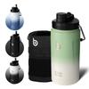 BOTTLE BOTTLE Jug 2000ml Water Bottle 2 Liter Pour-and-Drink Straw Wide Mouth Easy To Clean Large Capacity Hydration Cover Stainless Steel Bottle Keep