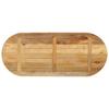 Vidaxl Blat Stołu, 120X60X3,8 Cm, Owalny, Lite Surowe Drewno Mango