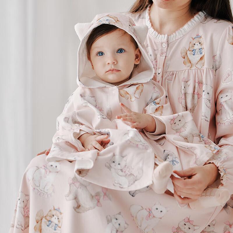 OAK FAMILY Kids  Autumn Hooded Cotton Cloak One Size