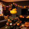 Dekoracja Choinki Halloweenowa Kaczka Topper, Mała Wiedźma Topper Ozdoba z Gładką Teksturą Metalowa Sprężynowa Podstawa do Gotyckiego Wystroju Domu, Akcesoria Imprezowe