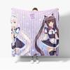 Anime Nekoparas Flanne Blanket Soft comforter sets throw for Couch Warm Flannel Blankets Bedroom Kawaii Cute
