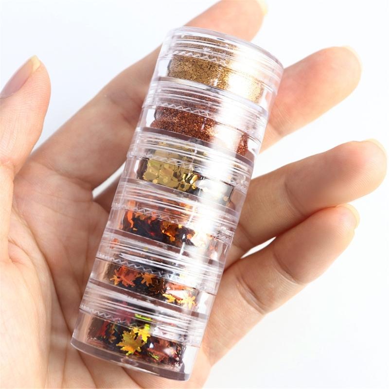 Snowflake Nail Art Glitter Christmas Nail Sequins Flakes 3D Snowflake Glitter for Acrylic Nail Design Christmas Powder