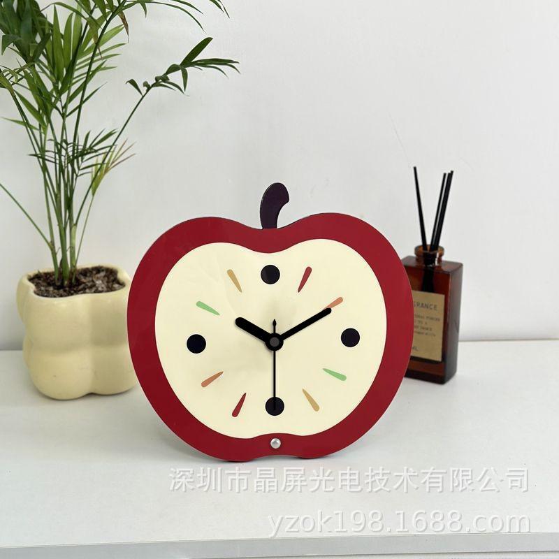 

Новые Креативные Настенные Часы Apple Домашние Декоративные Часы Настольные Украшения Бесшумные Настенные Часы Без Пробивания Отверстий Подвесные Часы Подставка для Часов 20 * 20CM ornament
