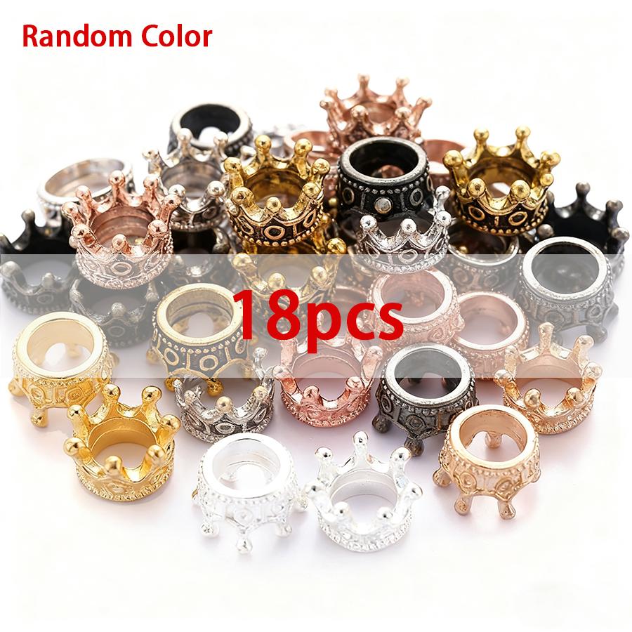 8/18/48pcs Metal Crown Accessories Bead Material Necklace Bracelet Pendant Handicraft DIY Tool Personalized Decorating Gift XJM
