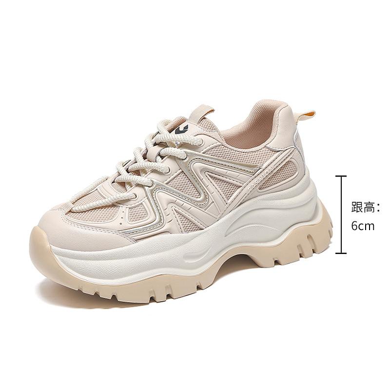 Spring and Summer New Brand Platform Dad Shoes Women's Retro Versatile Korean Version Sports Shoes Casual Niche Girls Running Shoes