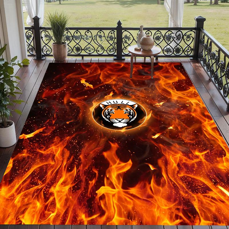 Soft Floor Carpet Hull City Football Pattern Area Rug Decorative Mat For Home Room Decoration