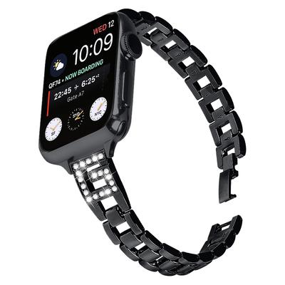 For Apple Watch Series 10 42mm/9 8 7 41mm/SE (2023) SE (2022) SE 6 5 4 40mm/3 2 1 38mm Watch Band G-Shape Rhinestone Decor