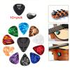 Guitar Pick Set: Pick Case + Picks, Celluloid, Black Pick Case with 10 Picks (Colors Assorted)