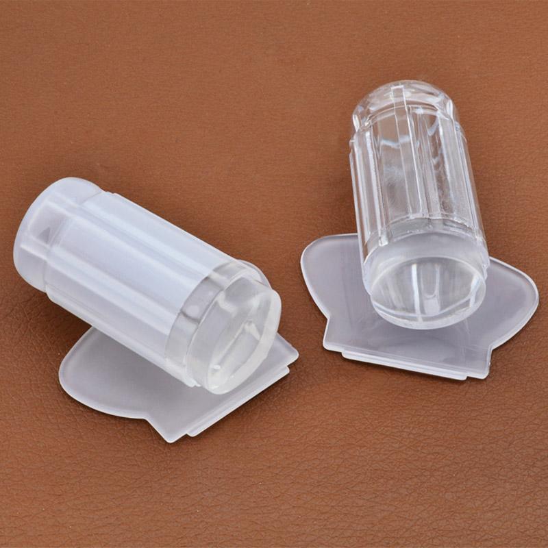 Miękki silikonowy przezroczysty żel klejący stempel do zdobienia paznokci Przezroczysty silikonowy żel do stemplowania paznokci i skrobak do stempli