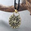 Kinitial Vintage Animal Lion Pendants & Necklaces Viking Friendship Long Necklaces Punk Style Gifts for Mens Jewelry Collier