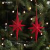 Sticky Powder Explosion Octagonal Star Pendant Ornament for Christmas Tree and Door Decoration