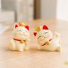 Resin Lucky Cat Ornaments Creative Animal Crafts Lovely Home Office Desktop Decoration Cute Gift for Children Bring Good Luck