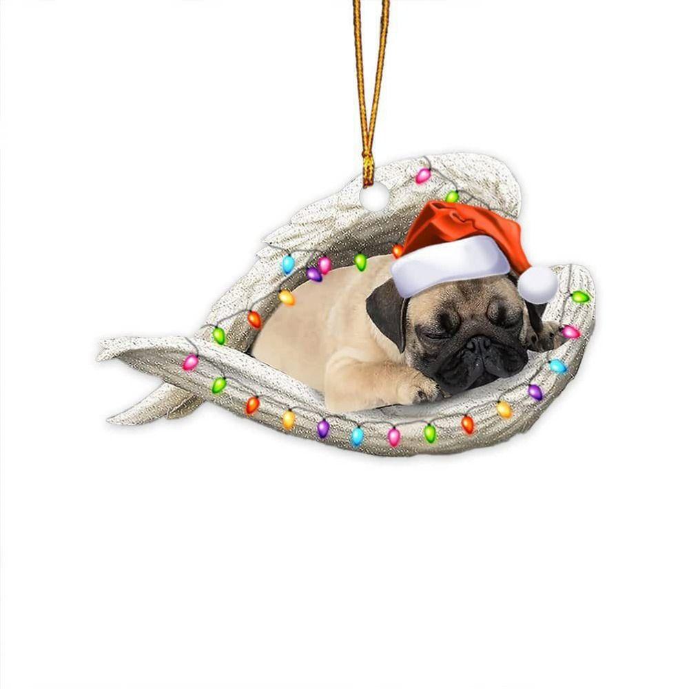 

2D Acrylic Dog Christmas Accessories Acrylic Cartoon Dog Christmas Tree Charms Decorative Hanging Christmas Dogs Ornament Xmas