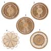 Hollowed Out Nordic Woven Wall Hanging Bamboo Woven Rattan Wall Basket Decor Delicate Workmanship Desktop Decoration