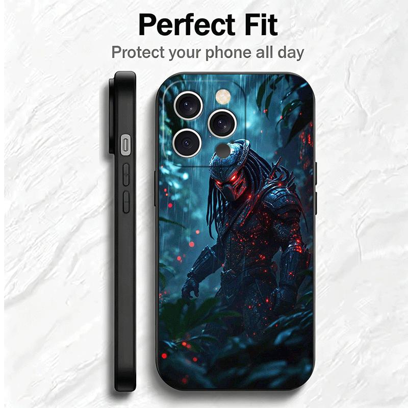 A-Alien Vs P-Predator Weiche Handyhülle für iPhone 16 16E 17 Air 15 Pro Max 14 Plus 13 Mini 11 12 7 Schwarze Hülle Rückseite