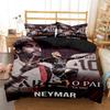 Fashion Football Neymar Bedding Set Duvet Cover Pillowcase Boys Adult Single Twin Full Queen King Size Bedding Gift