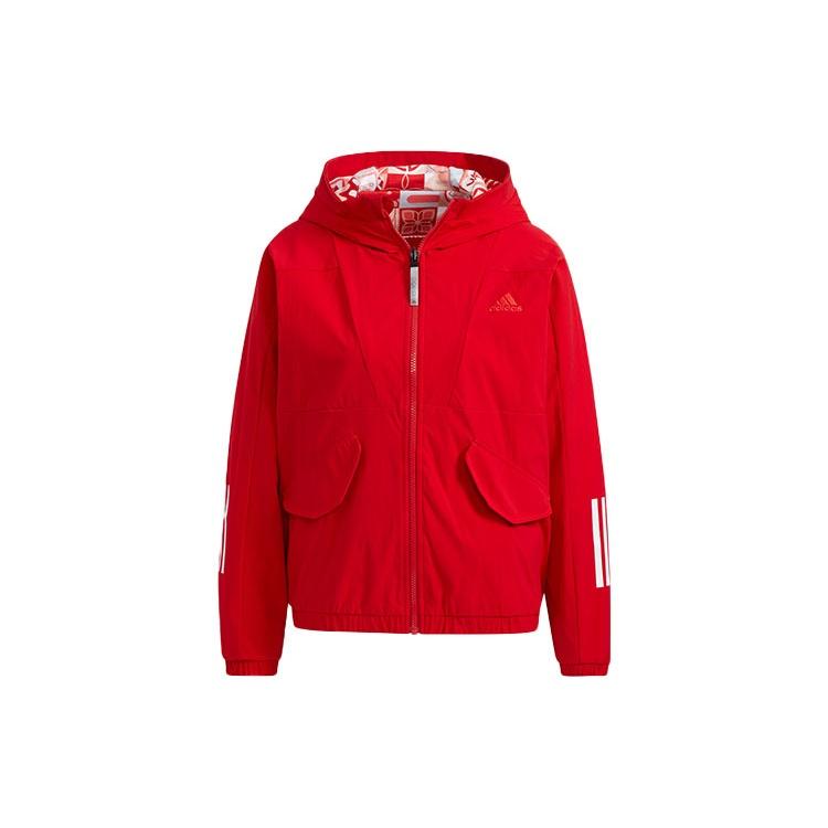 (WMNS) adidas CNY Limited Reversible Hooded Track Jacket Red Women s HC2803 S