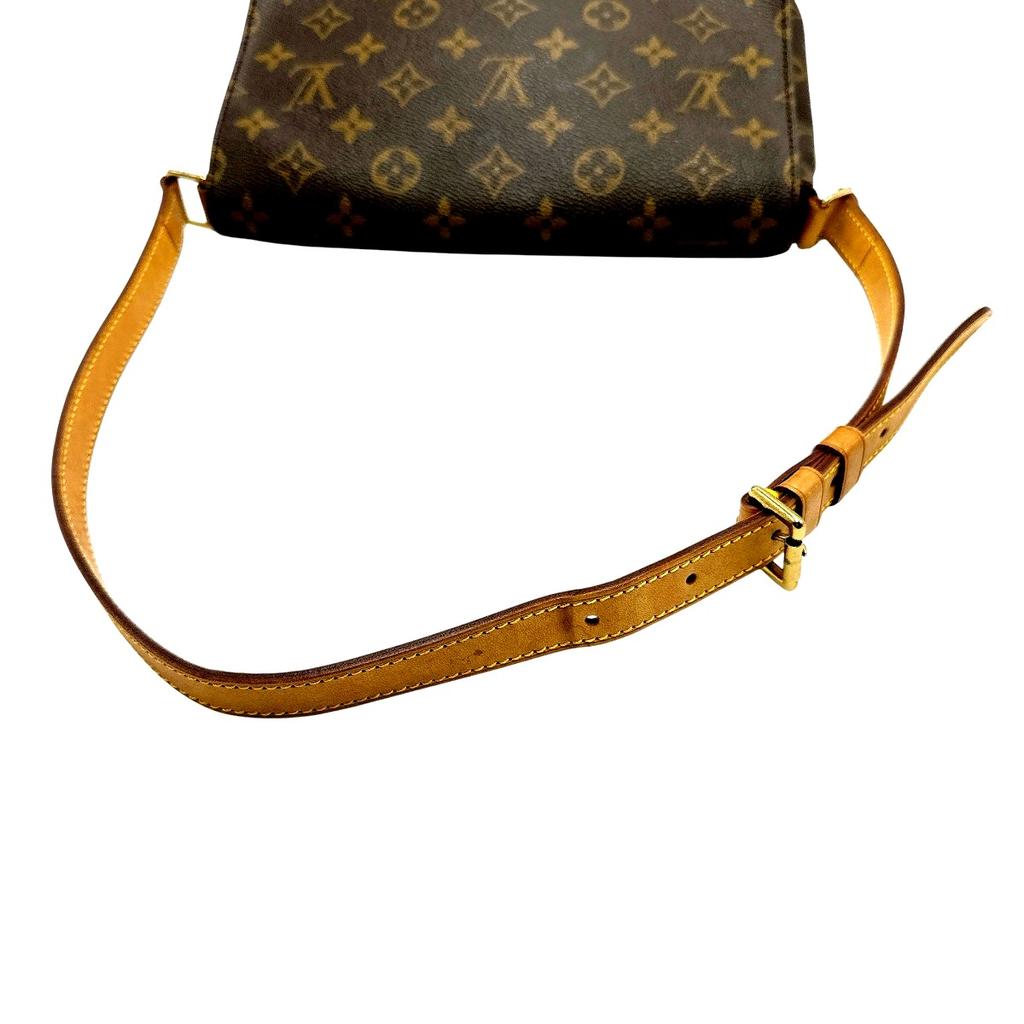 LOUIS VUITTON Monogram Musette Tango Short Monogram canvas Brown Women M51257 Used