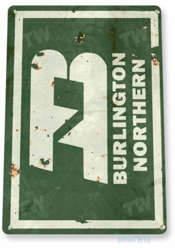 BURLINGTON NORTHERN TIN SIGN AUTO AUTOMOBILE MECHANIC ADVERTISEMENT RAILROADAluminum 20x30cm（7.8x11.8inch）