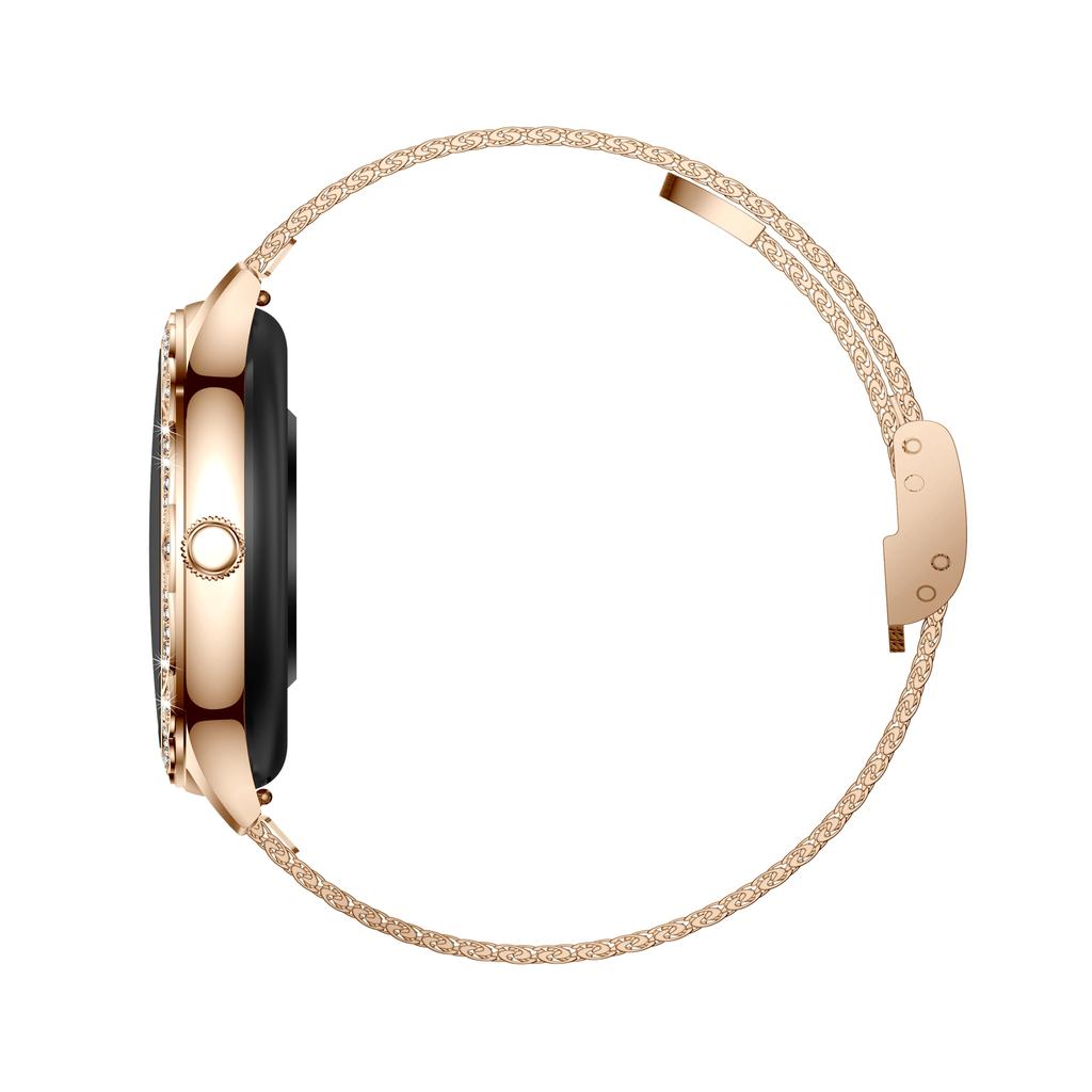 AK60 Mesh Steel Strap+Silicone Strap Women Smart Watch Bluetooth-compatible Calling Health Monitoring Smart Bracelet