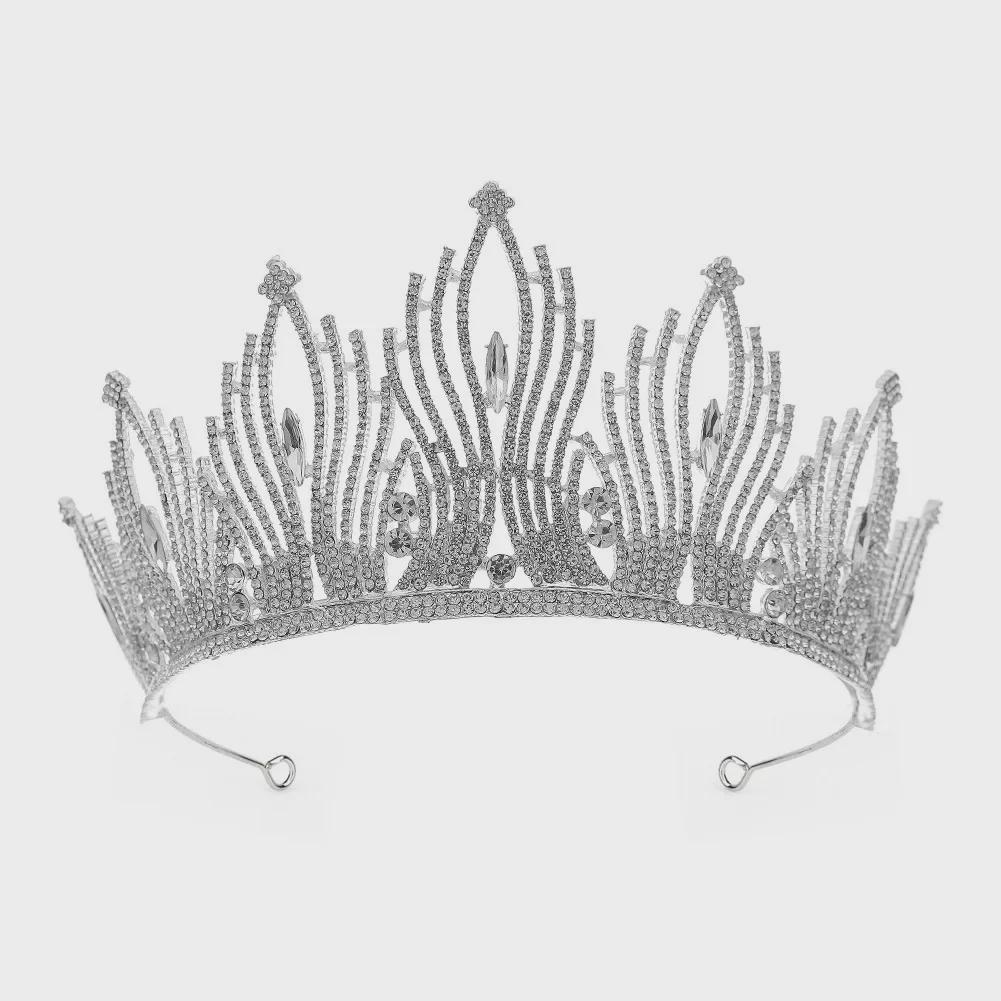 European & American Bridal Rhinestone Tiara - Miss World Pageant Princess Crown
