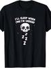 Unisex T-shirt Halloween Humorous Sleep When I'M Undead Skull T-Shirt Men Retro Tee, Comfortable for Sports And Cas