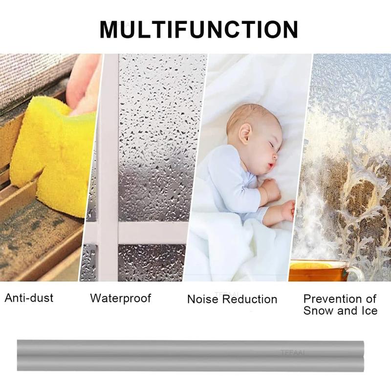 10m Weather Stripping Door Seal Strip Self-adhesive Draft Stopper Tape Window Insulation Noise Rubber Sealing Strip
