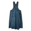 Gonna a salopette in denim retrò da donna per primavera, autunno ed estate, vestito ampio taglie forti