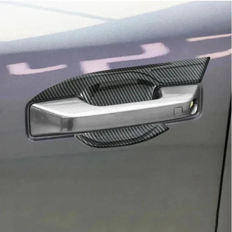 For BYD SHARK 2024 2025 2026 RHD ABS Chrome Carbon Black Door Handle Cover Door Bowl Frame Trims Sticker Car Styling Accessories