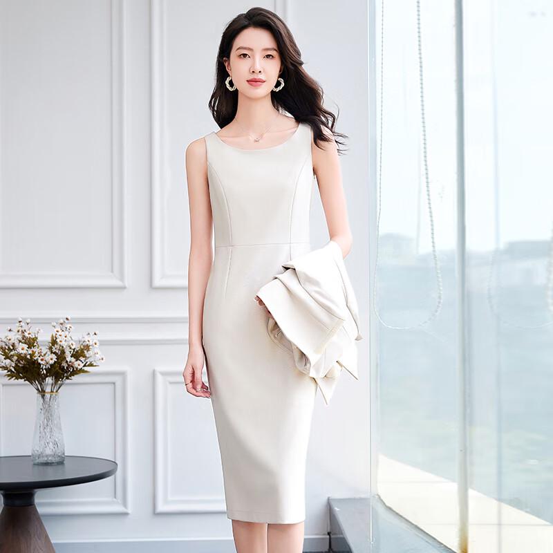 Women's Professional Blazer & Dress Two-Piece Set