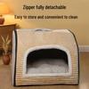 Universele Semi-Gesloten Huisdiervilla: Winddicht & Warm Katten- en Hondennest voor Alle Seizoenen